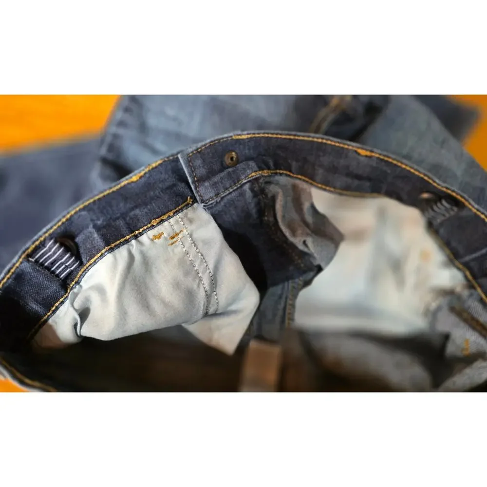 OshKosh B'gosh Boys Classic Straight Leg Jeans Dark Wash Stretch 12R Adjustable